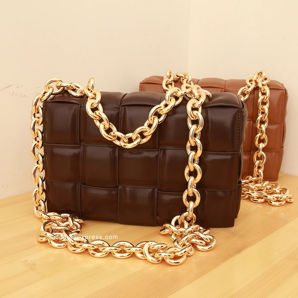 Модный известный бренд вязаные кошельки и сумки из натуральной кожи с цепочкой