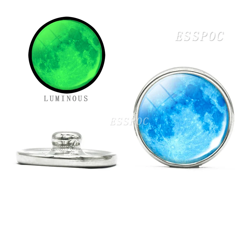 Светящаяся 18 мм солнечная система галактика стекло кабошон Кнопка Юпитер Луна
