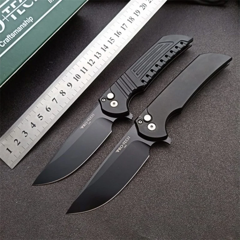 

Складной нож PROTECH Mordax, быстрооткрывающийся складной клинок, с алюминиевой рукояткой, для путешествий, кемпинга, самообороны