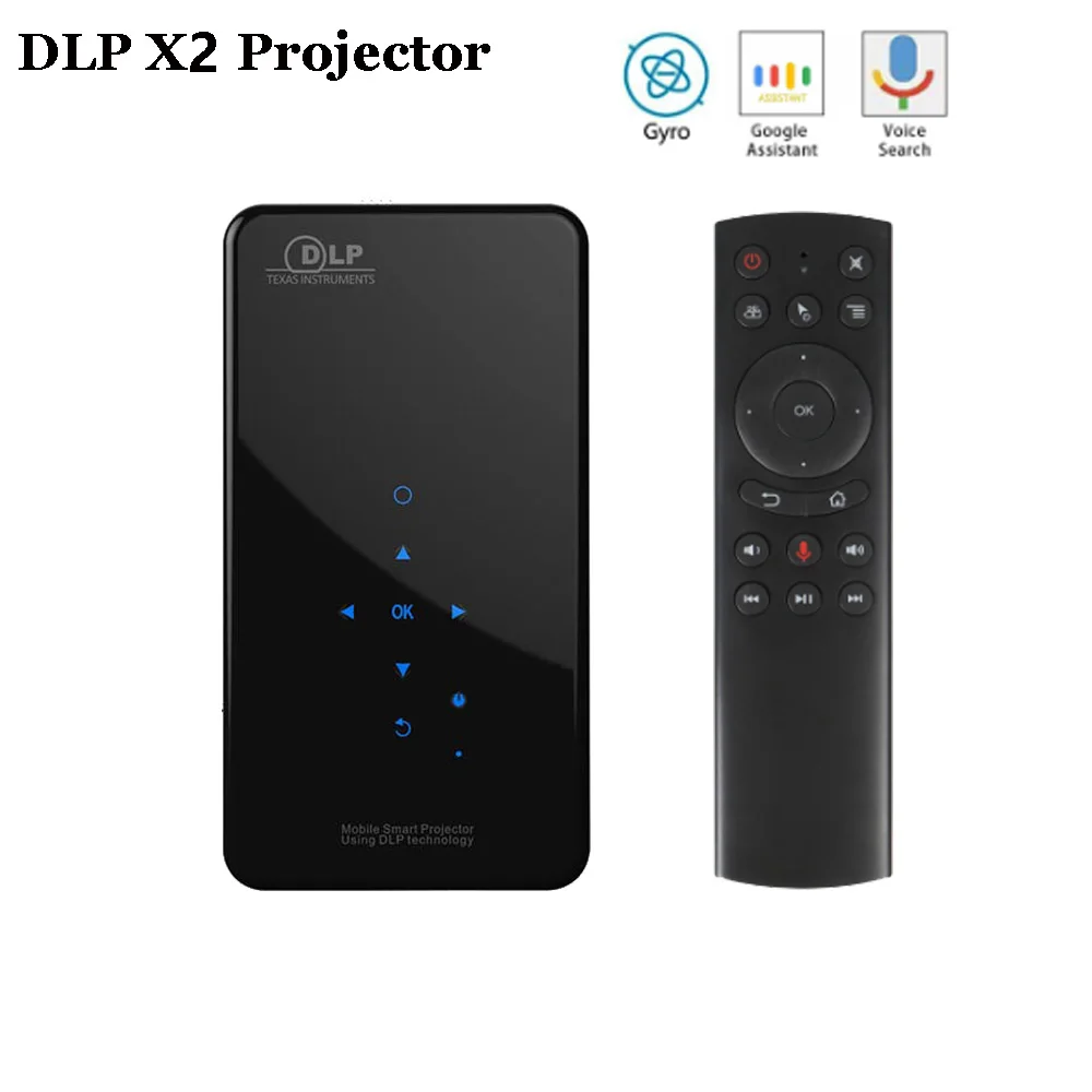 DLP X2 мини проектор Android 7 1 2000 люмен Rockchip RK3128 портативный BT4.1 1080P 4K светодиодный