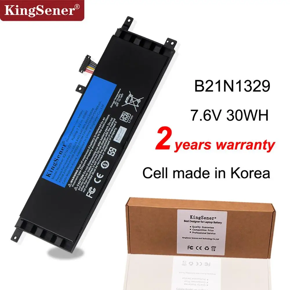 Kingsener Bateria para Notebooks B21n1329 para Asus D553m F453 F453ma F553m P553 P553ma X453 X453ma X553 X553m X553b X553ma X403m X503m Baterias p/ laptop