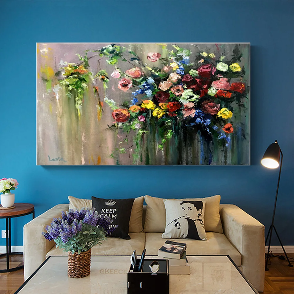 Современные красивые картины на холсте с розами плакат цветами настенные