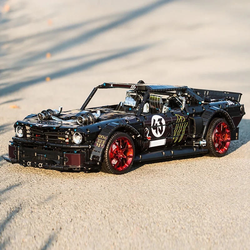 DHL 1965 Ford Mustang Hoonicorn гоночный автомобиль совместимый Technic MOC-22970 20102 строительные блоки кирпичи детские игрушки подарок