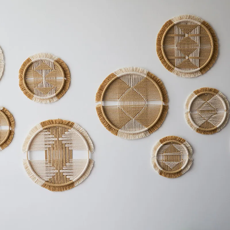 Boho House Decoration Macrame Wall Hanging Cotton Woven Round Tapestry Mandala Room Decor Headboard | Дом и сад