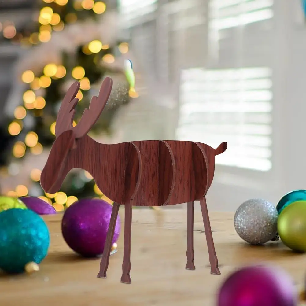 Деревянное Рождественское украшение с лосями сделай сам подарок деревянное