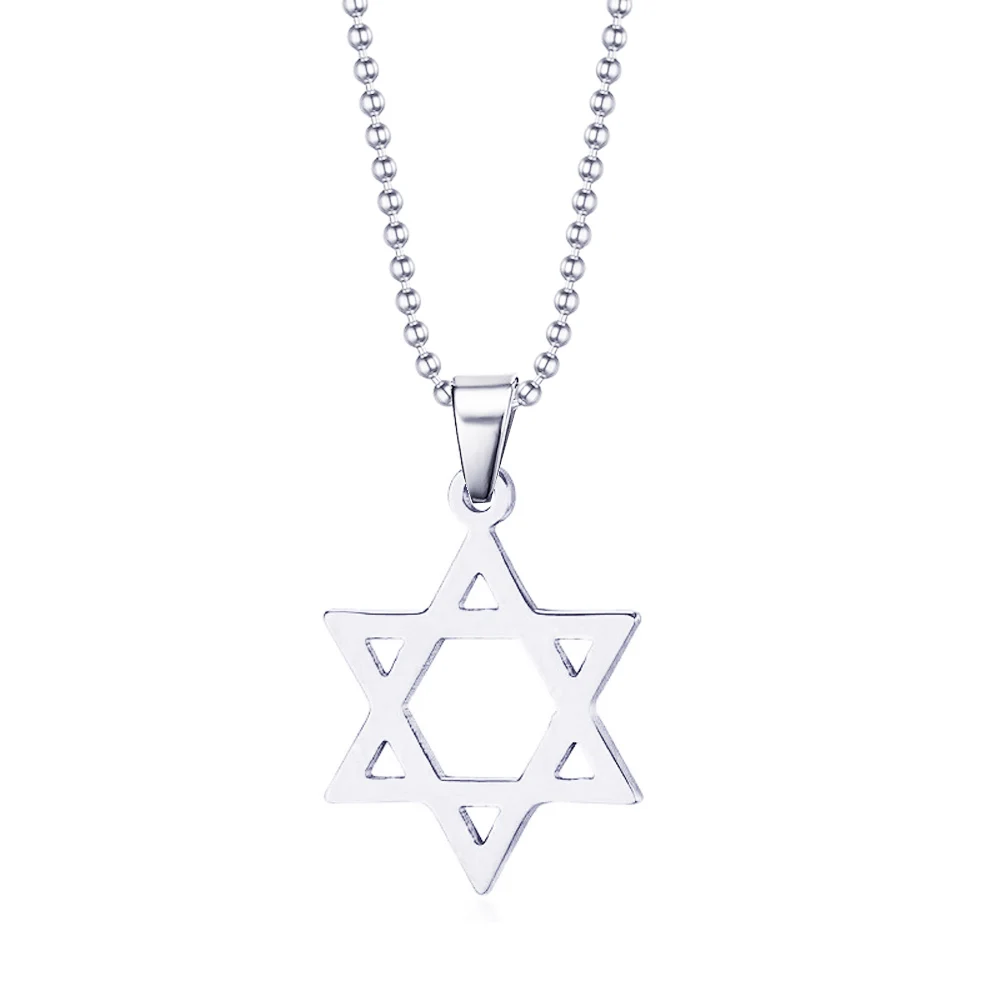 FIREBROS звезда из нержавеющей стали Давида кулон Израиля религиозный амулет