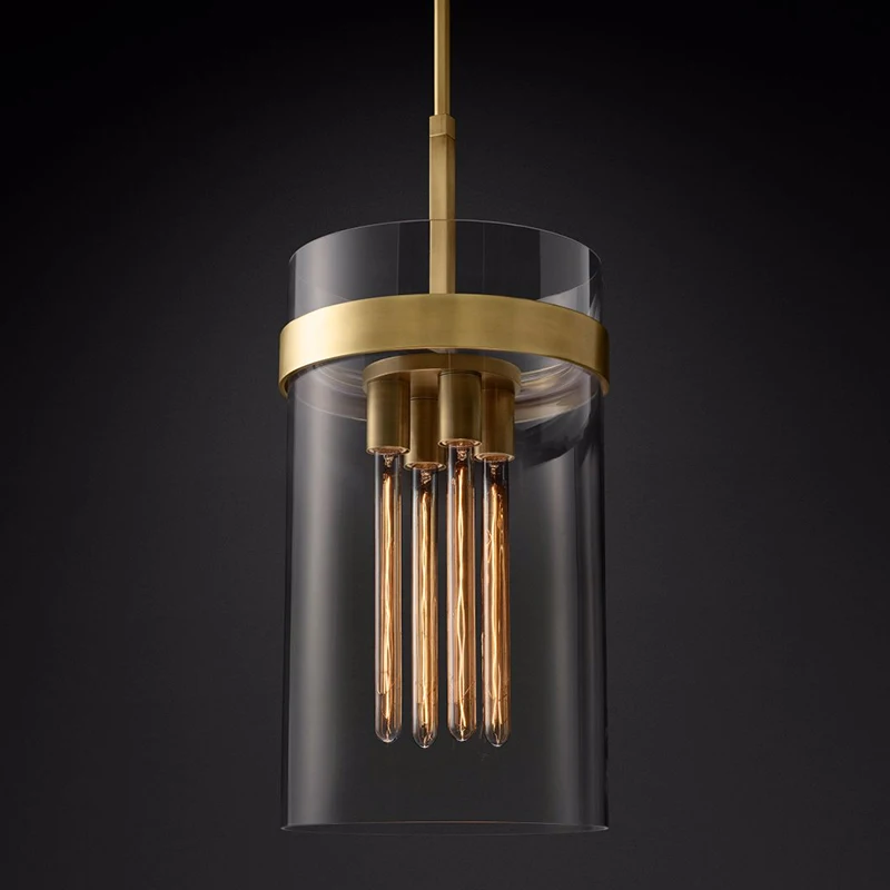 

Американская Ретро обеденная люстра в скандинавском стиле, Современная Минималистичная стеклянная люстра для кафе, магазина одежды, ресто...