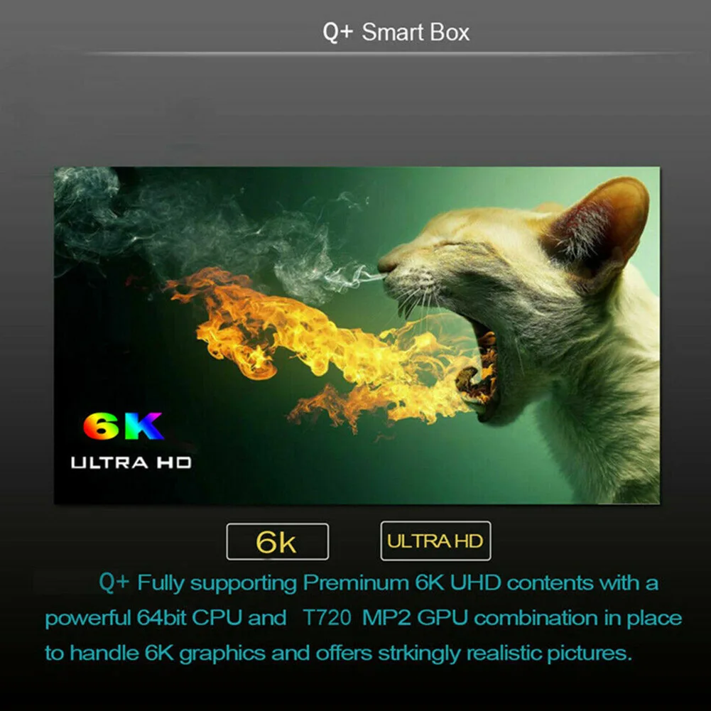 3D 6K HD H6 Plus четырехъядерный ТВ приставка 16G/32G/64G Android 9 0 Smart Ethernet Wifi 2 4G медиаплеер IP