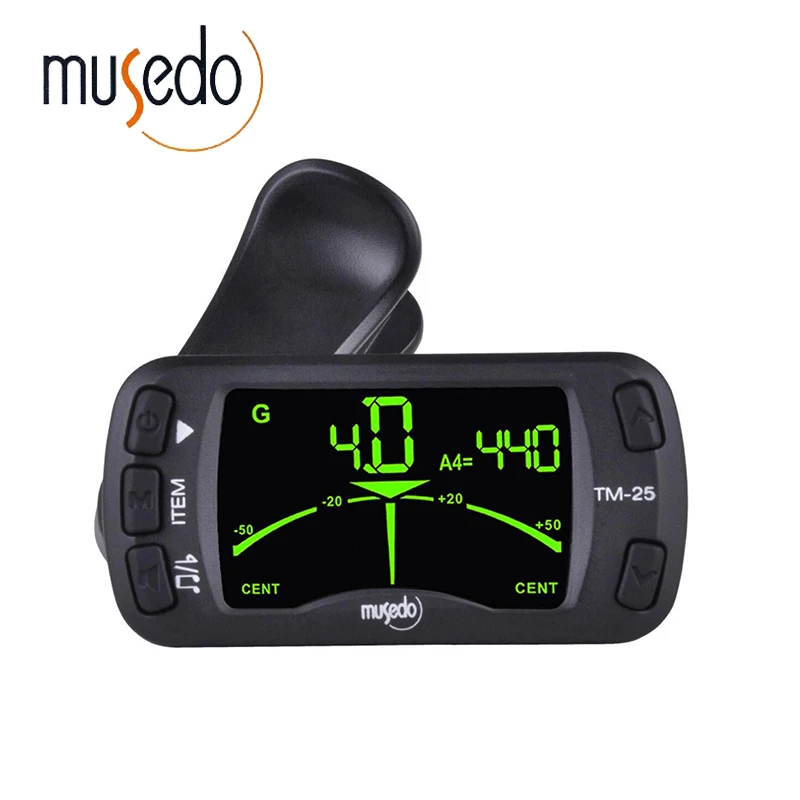 Электрический тюнер Musedo TM-25 с клипсой и метрономическая гитара хроматическое бас