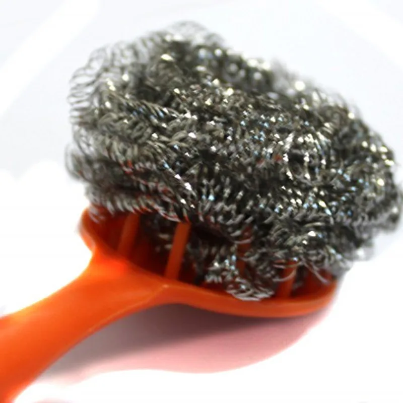 1 шт. пластиковый поддон для чистки горшков проволочный шар ручка мочалки