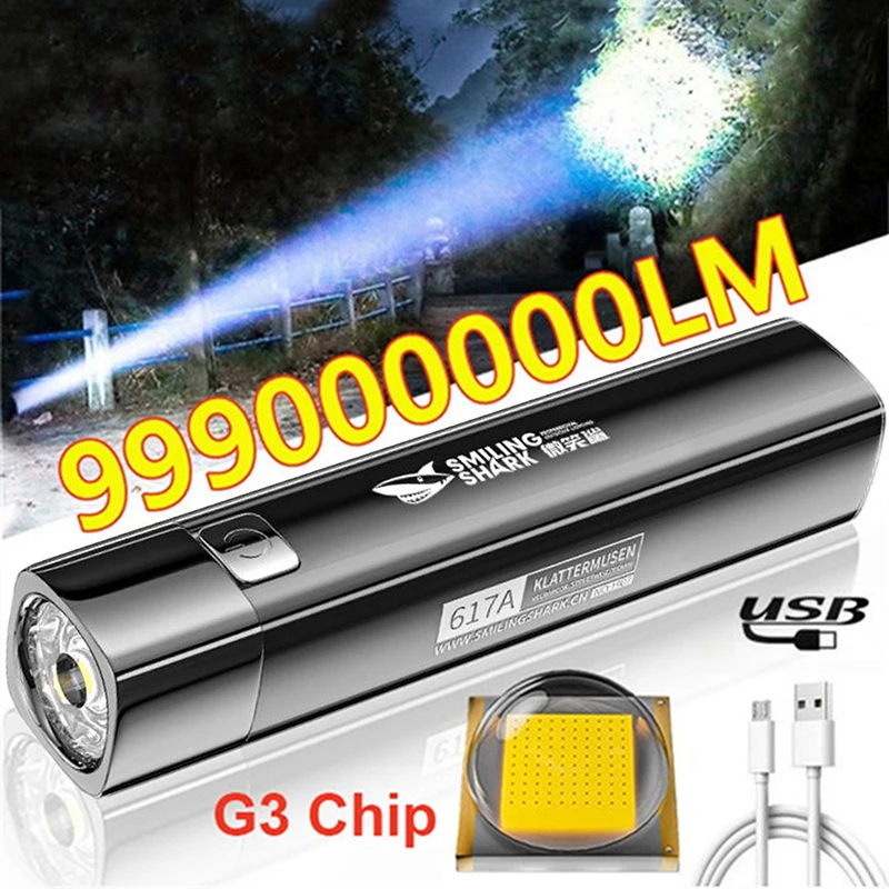 

2 IN 1 990000LM Ultra Bright G3 Tactical LED Flashlight Torch Light Outdoor