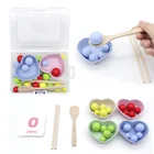 Детские игрушки Монтессори Деревянные игрушки руки тренировка мозга клип бусины Практика палочки для еды игра для детей раннего образования игрушки