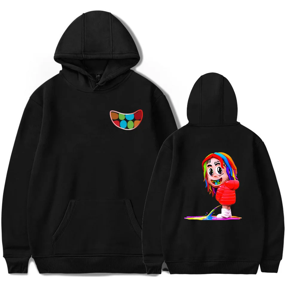 

6ix9ine Cartoon Hoodie Men Hooded Sweatshirt Hip Hop Rapper Tekashi 69 Streetwear Sweatershirts Male/Woman Funny Jacket Clothing