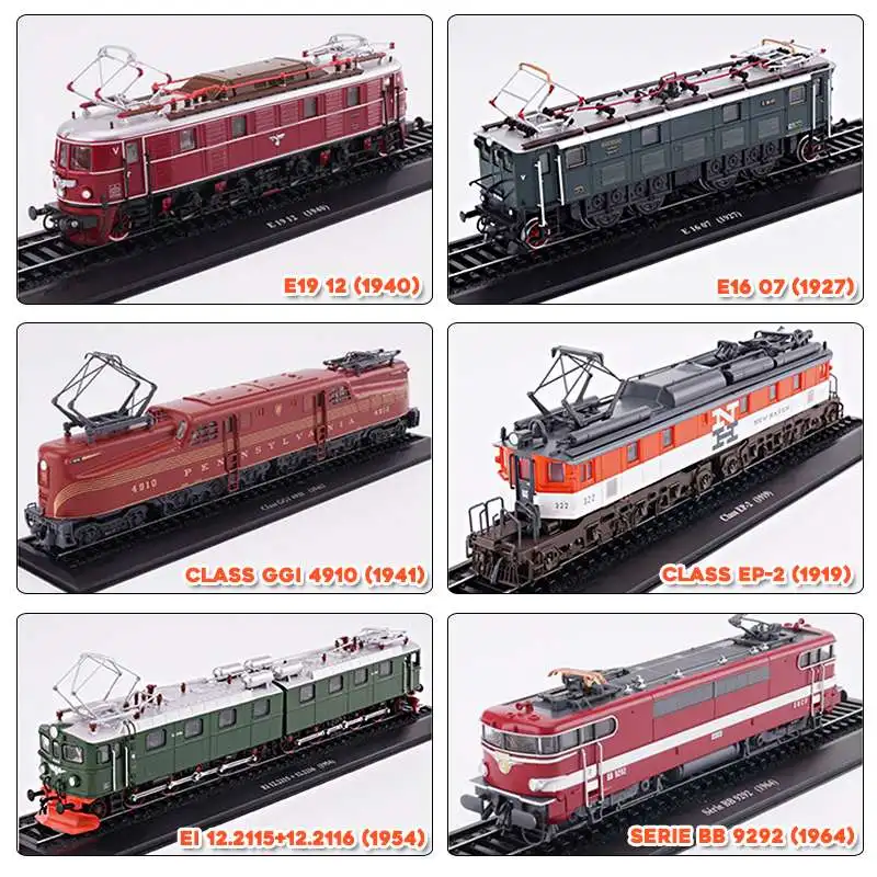 Ретро модель поезда класса GGI 4910(1941)/E19 12(1940)/EI 12 2115 + 2116 (1954)/серия bb 9292(1964)/класс 1919 ()