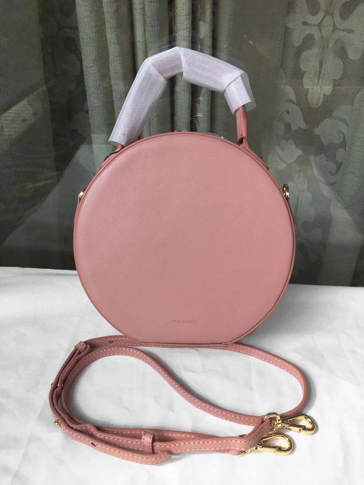 Женская круглая сумка MANSURSTUDIOS из натуральной кожи женская на плечо Mansur кожаная