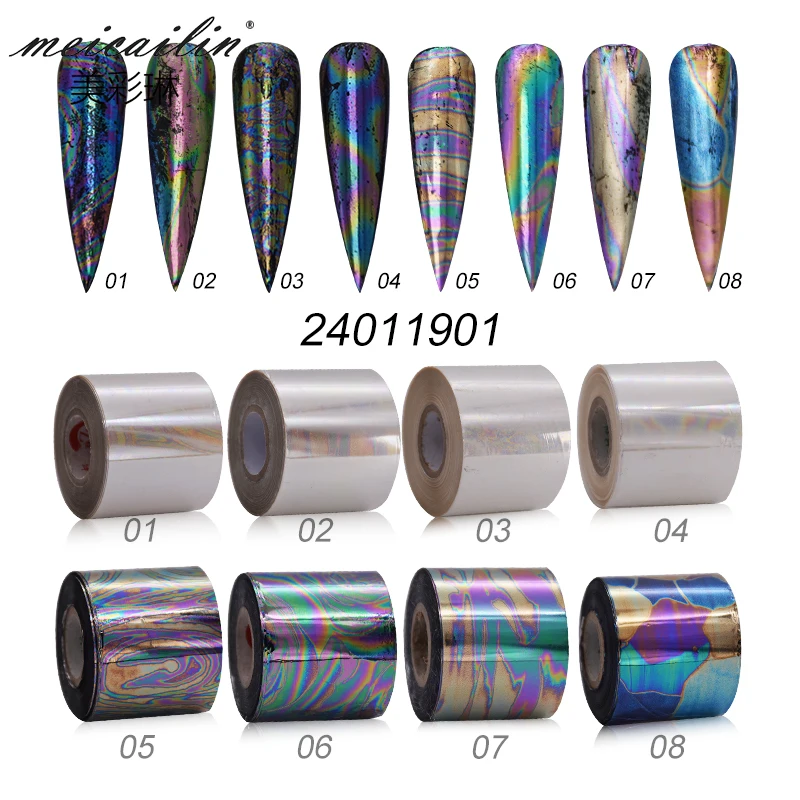 

1 Roll 4cm*100m Charm Nail Foils Polish Stickers Holographic Laser Starry Paper Transfer Foil Decals DIY Nail Art Decorations