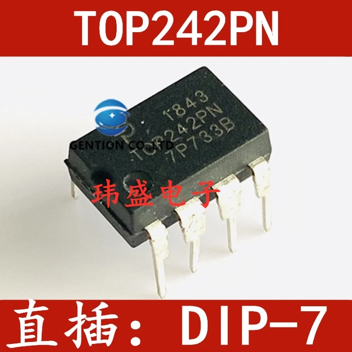 

Вертикальный переключатель TOP242PN DIP-7, чип управления питанием TOP242P, в наличии, новинка 100%, оригинал, 10 шт.