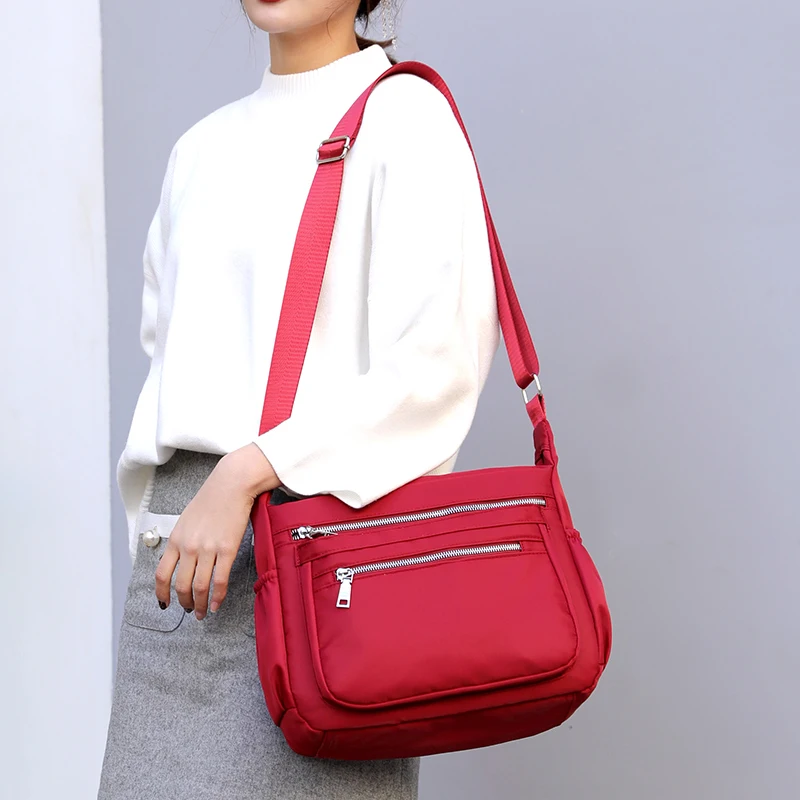 Новое поступление модные женские сумки-мессенджеры Большая вместительная сумка на плечо нейлоновые сумки водонепроницаемые повседневные сумки для подростков