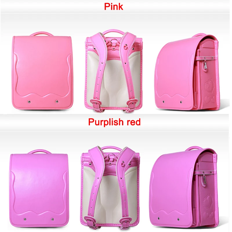 

Coulomb Orthopedic Backpack For Children School Bag Kids & Baby Randoseru Japanese PU Hasp Waterproof Backpacks 2018 New