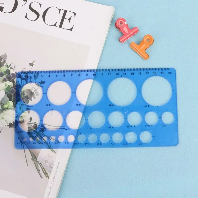 

1PC Plastic Circles Geometric Template Ruler Stencil Drawing Tool Stationery For Student