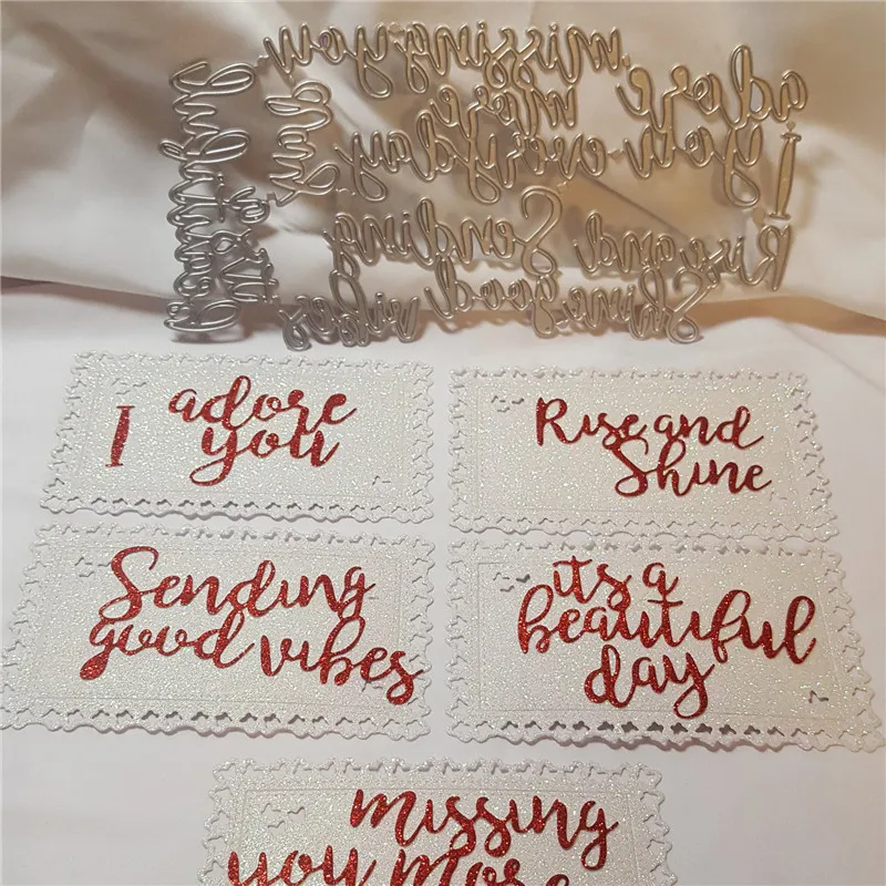 YaMinSanNiO Word металлические режущие штампы с буквенным принтом новинка 2019