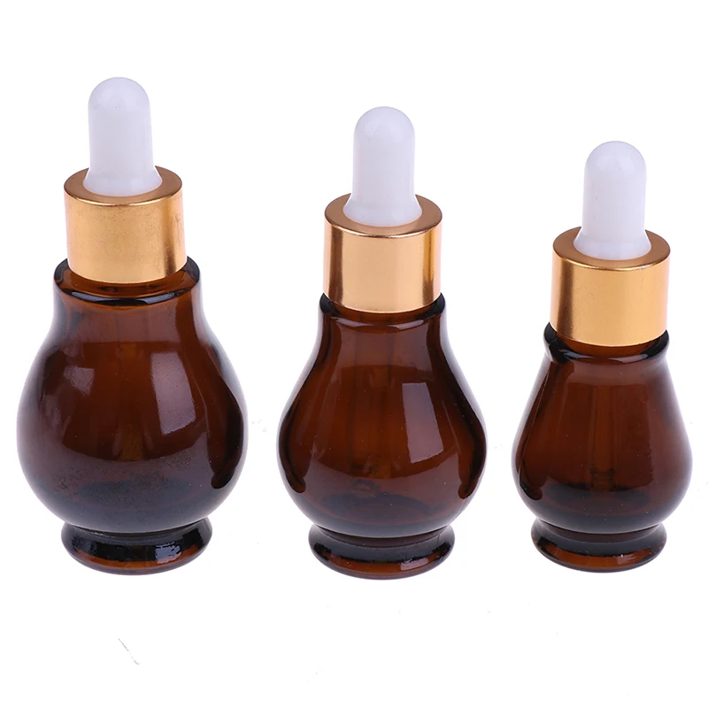 Стеклянный многоразовый контейнер флакон-капельница из янтарного стекла