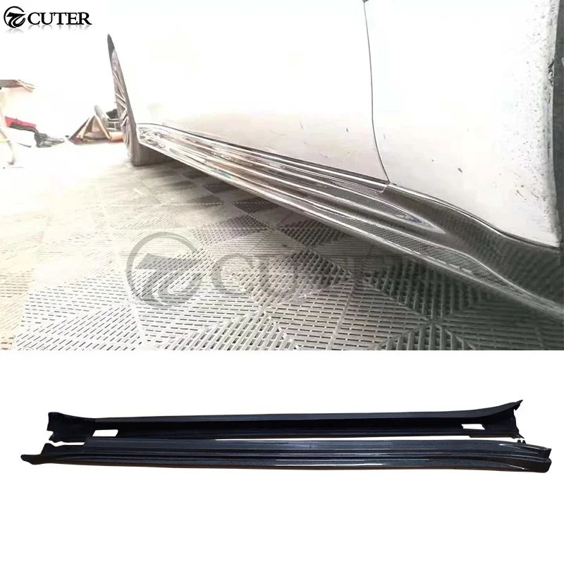 Новейшая 971 углеродная волоконная боковая юбка фартук для Porsche Panamera комплект