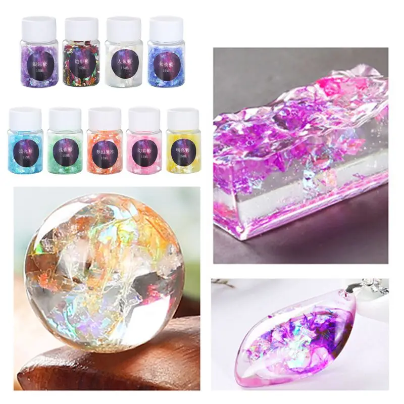 

Colorful Shell Sugar Broken Pieces Flashing Debris Resin Jewelry Making Filling DIY Craft Accessories