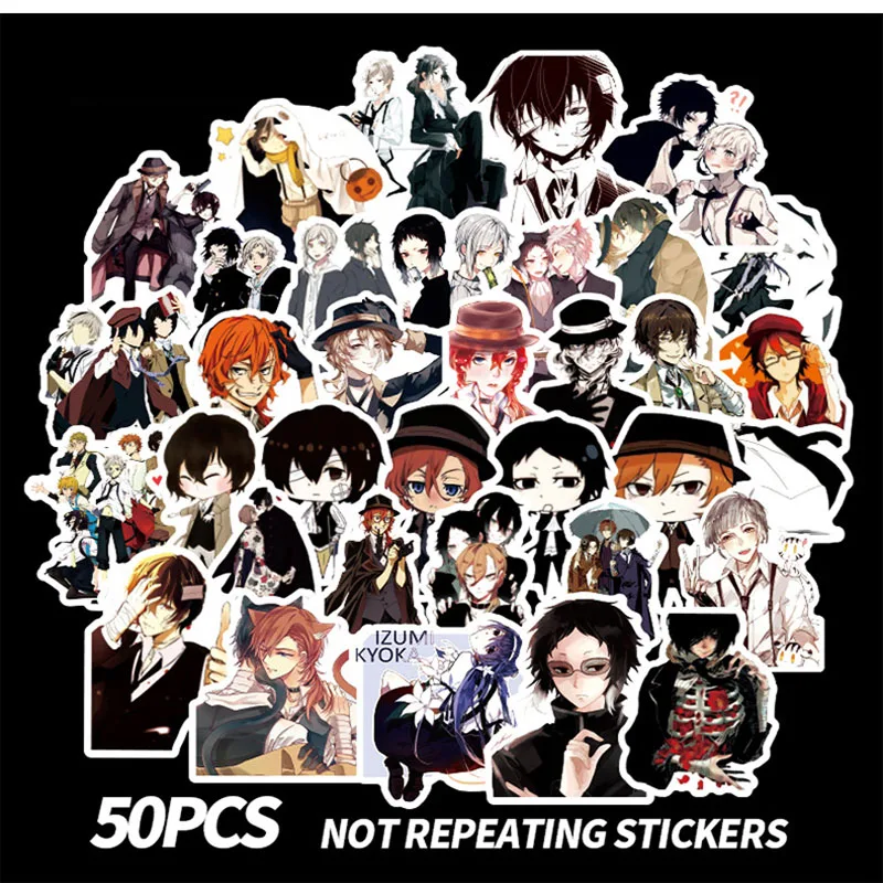 

50 шт. аниме Банго бродячие наклейки с изображениями собак Скрапбукинг ПВХ водонепроницаемый альбом для стикеров для ноутбуков скейтборд че...