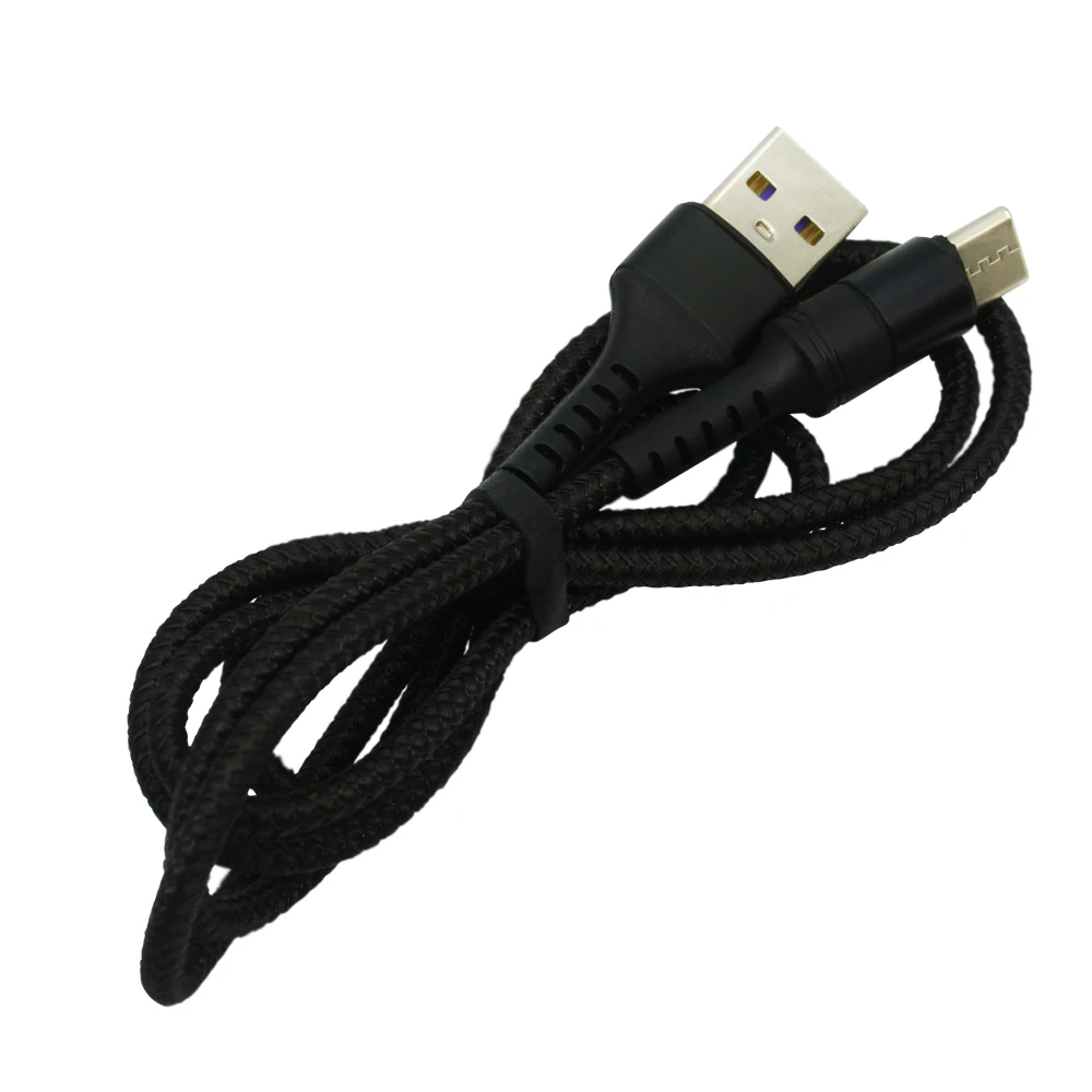 CHAURE 5A usb type C кабель 2 м Синхронизация данных быстрое устройство для зарядки кабель для huawei P20 P20pro Xiaomi кабели для мобильных телефонов - Цвет: Черный