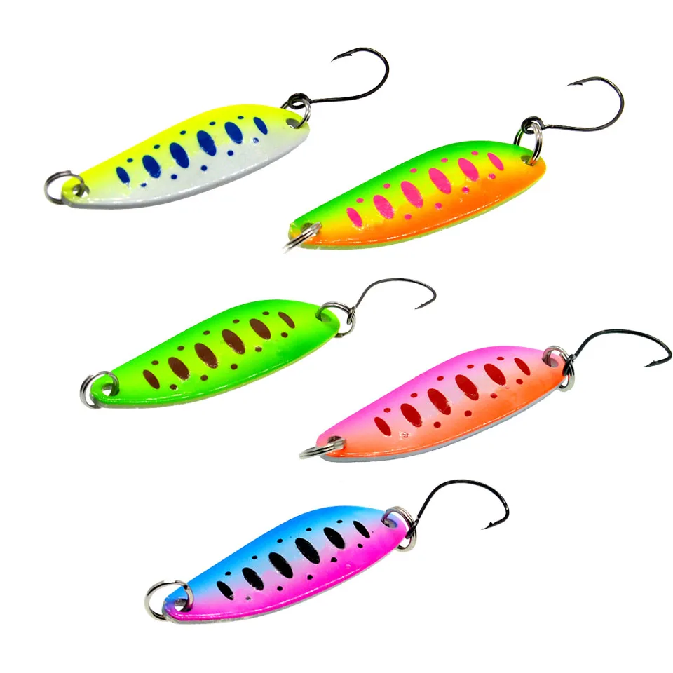 5 шт./лот блесна приманка металлическая рыболовные приманки для ложка 5g 4 см Цвета