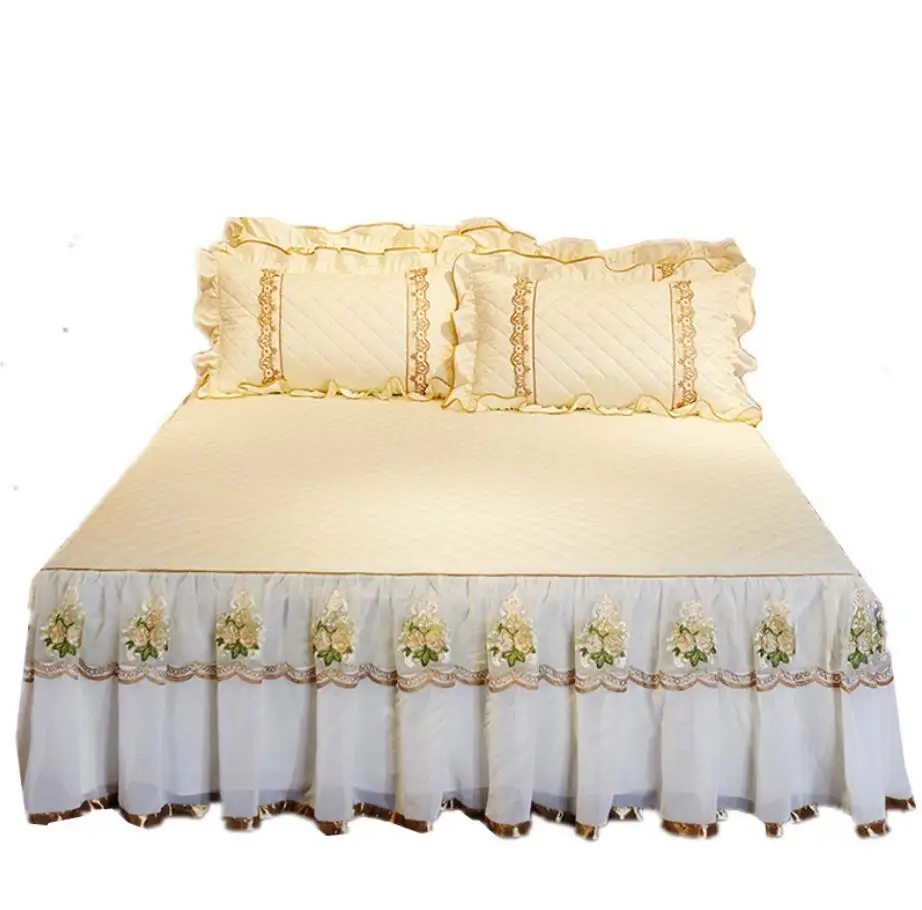 Роскошное серое плотное кружевное постельное белье с цветочной вышивкой