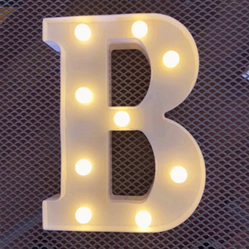 

LED Letter Lights Sign Letters Night Light Battery Powered Alphabet Lights Lamp for Wedding Birthday Party Decoration NW