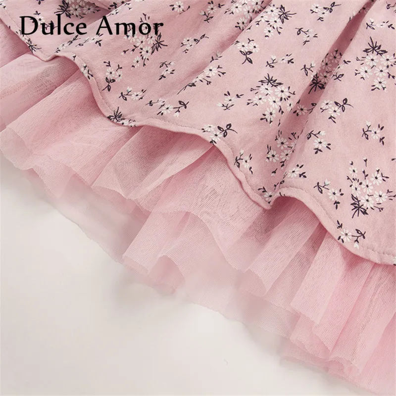Dulce Amor Платье для девочек с цветочным принтом одежда маленьких весна 2019