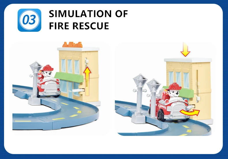 Paw patrol мальчик и девочка сшивание детская головоломка трек игрушка с инерционным механизмом моделирование сцена спасательный автомобиль набор