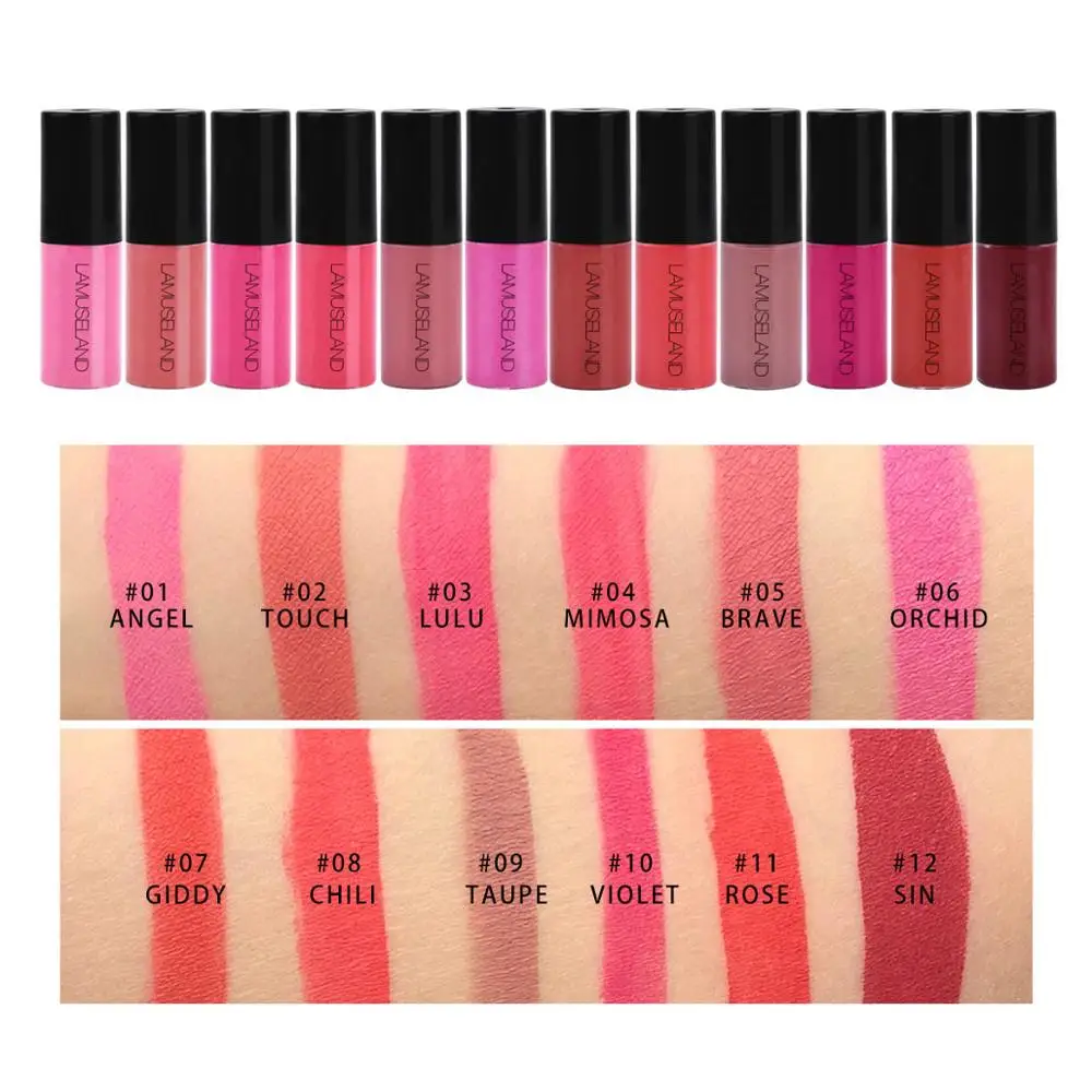 Водостойкий жидкий блеск для губ LAMUSELAND 3 шт./лот металлическая матовая помада