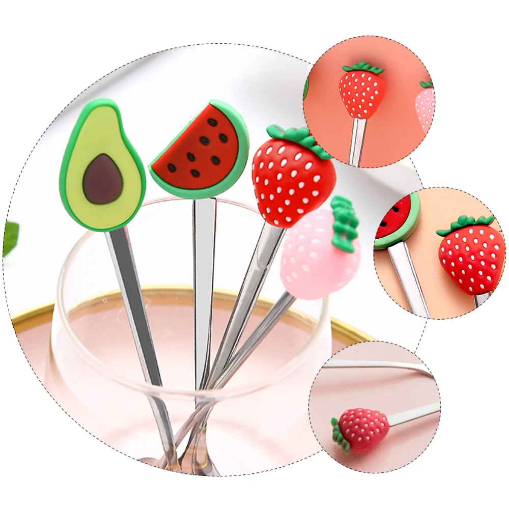 4 шт. Нержавеющая сталь столовая ложка вилка прекрасная еда инструменты с