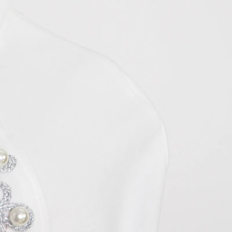 

Free shipping fashion coat White Feather Pearl Double Breasted Cape Coat Women Elegant Wool Winter jacket Cloak for Women