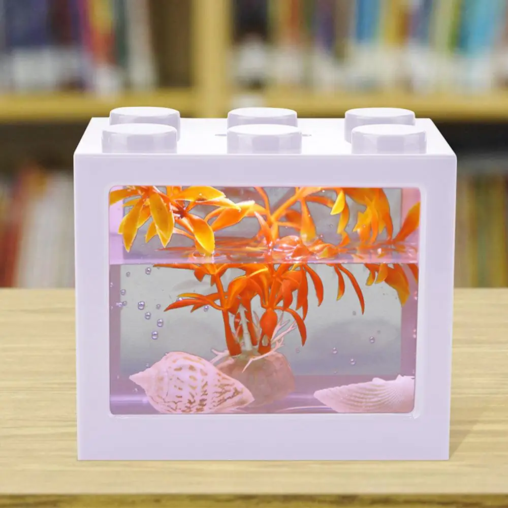Fish Fighting Cylinder Rumble Fishes Mini Aquarium Building block fish tank | Дом и сад