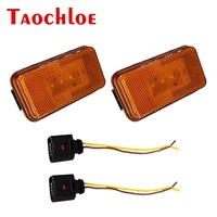 2pcs 24v led side marker lamp amber clearance lights for scania heavy truck series warning signal lights with connector wire