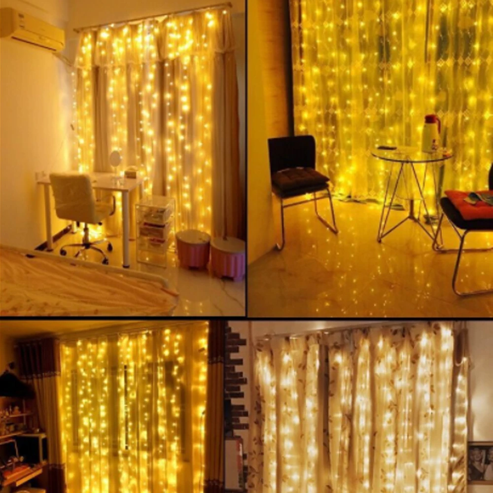 Праздничная Рождественская Декоративная гирлянда 6 м x 3 600 светодиодов для дома и