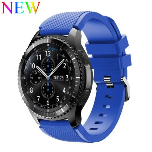 Royal blue 19 Galaxy watch 46 мм 42 мм ремешок для samsung gear S3 Frontier band 20 мм 22 мм силиконовый ремешок для часов браслет huawei watch GT ремешок S3 - Цвет ремешка: Royal blue 19