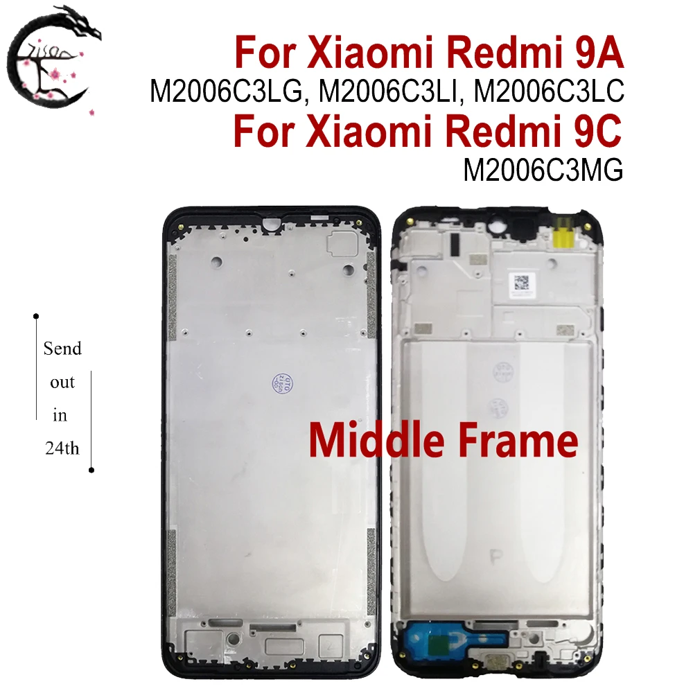 Redmi 9C M2006C3MG средняя рамка для Xiaomi 9A M2006C3LG M2006C3LI M2006C3LC замена верхней рамки телефона