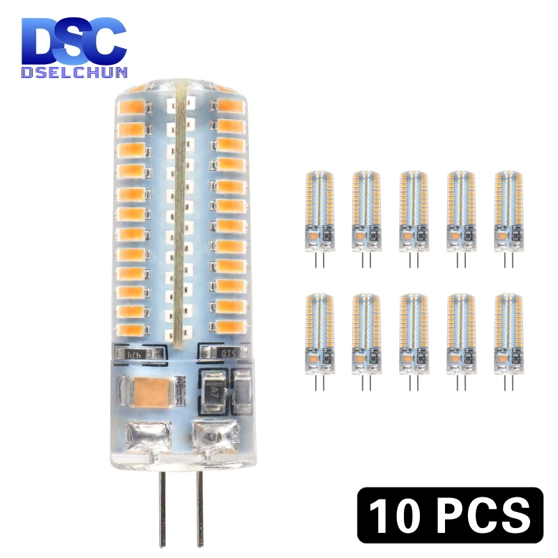 

10pcs/lot G4 LED Bulb AC DC 12V 220V 1w 2w 3w 4w 5w Replace Halogen Lamp Light 360 degrees Spotlight Chandelier Lighting