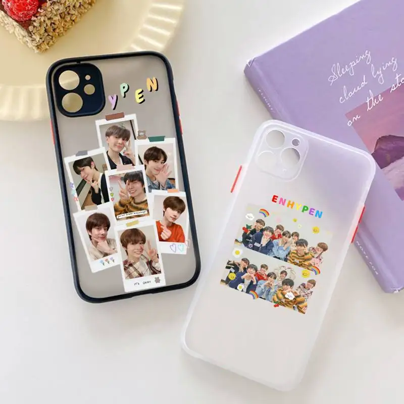 

enhypen kpop boysgroup Phone Case matte transparent For iphone 7 8 11 12 13 plus mini x xs xr pro max cover