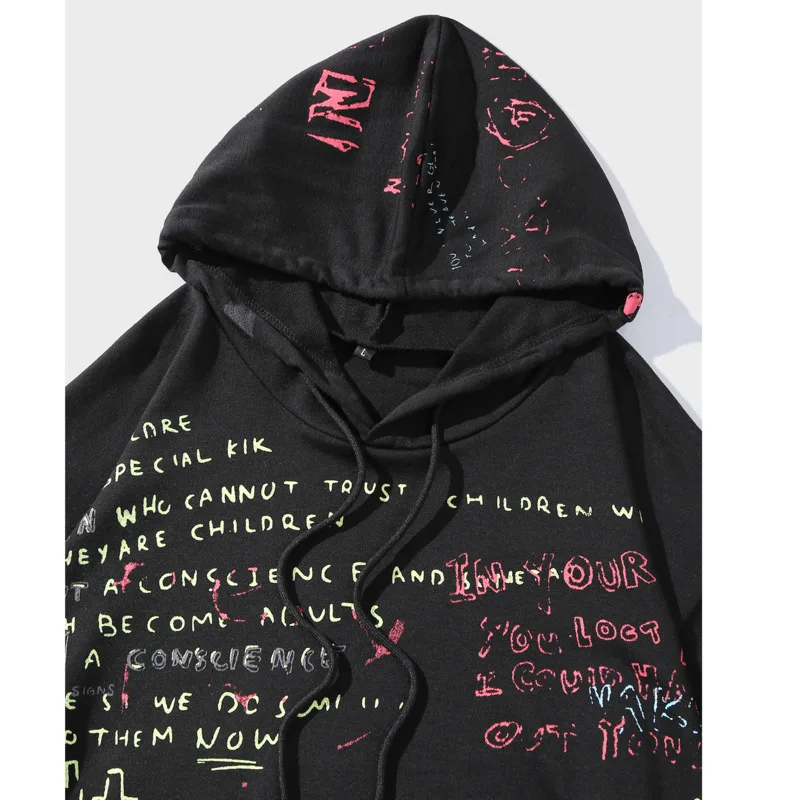 Толстовка мужская с длинным рукавом в стиле Харадзюку | Мужская одежда