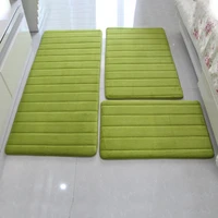 3pcs set Thicken Floor Carpet for Living Room Non-slip Bathroom Mat Set Coral Fleece Bedside Long Mat Bedroom Door Mat Colors
