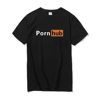 porn hub printing t shirt men bodybuilding and fitness loose casual lifestyle wear t shirt male streetwear hip hop tops