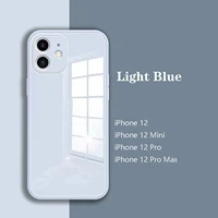 liquid silicone tempered glass case for iphone 12 pro max 12 pro 12 mini luxury mobile cell phone camara lens protection cover