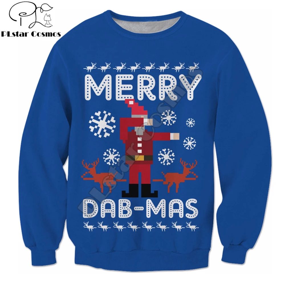 Новинка 2019 Рождественская модная мужская Толстовка Merry Dab mas необычный Рисунок 3D